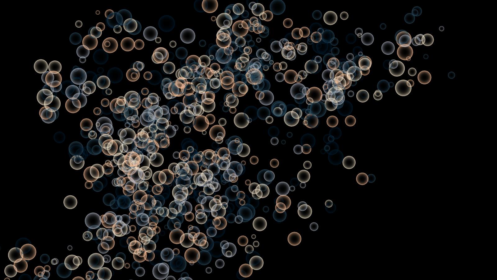 Generated Circles on a black background