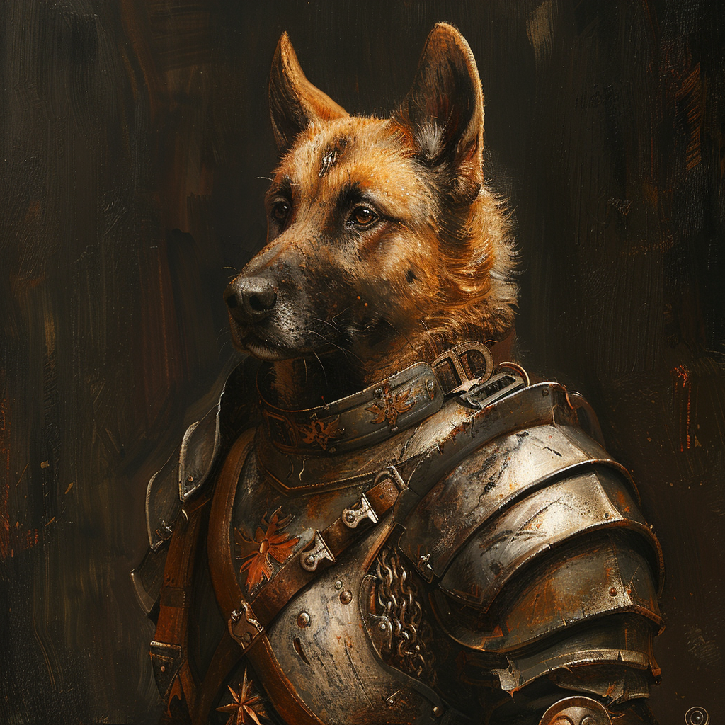 AI Dog in armor