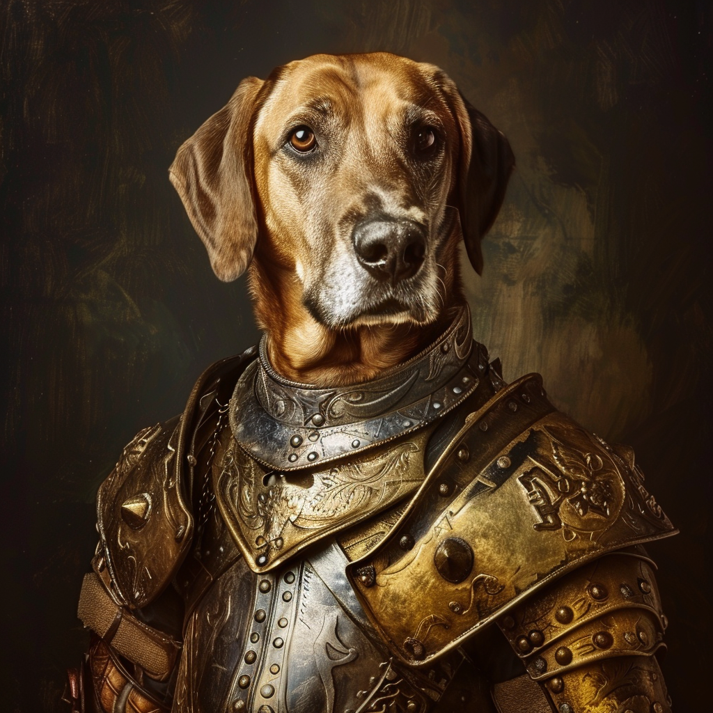 AI Dog in armor