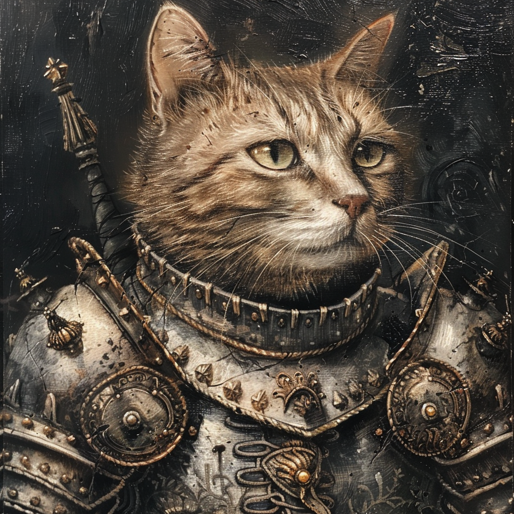 AI Cat in armor