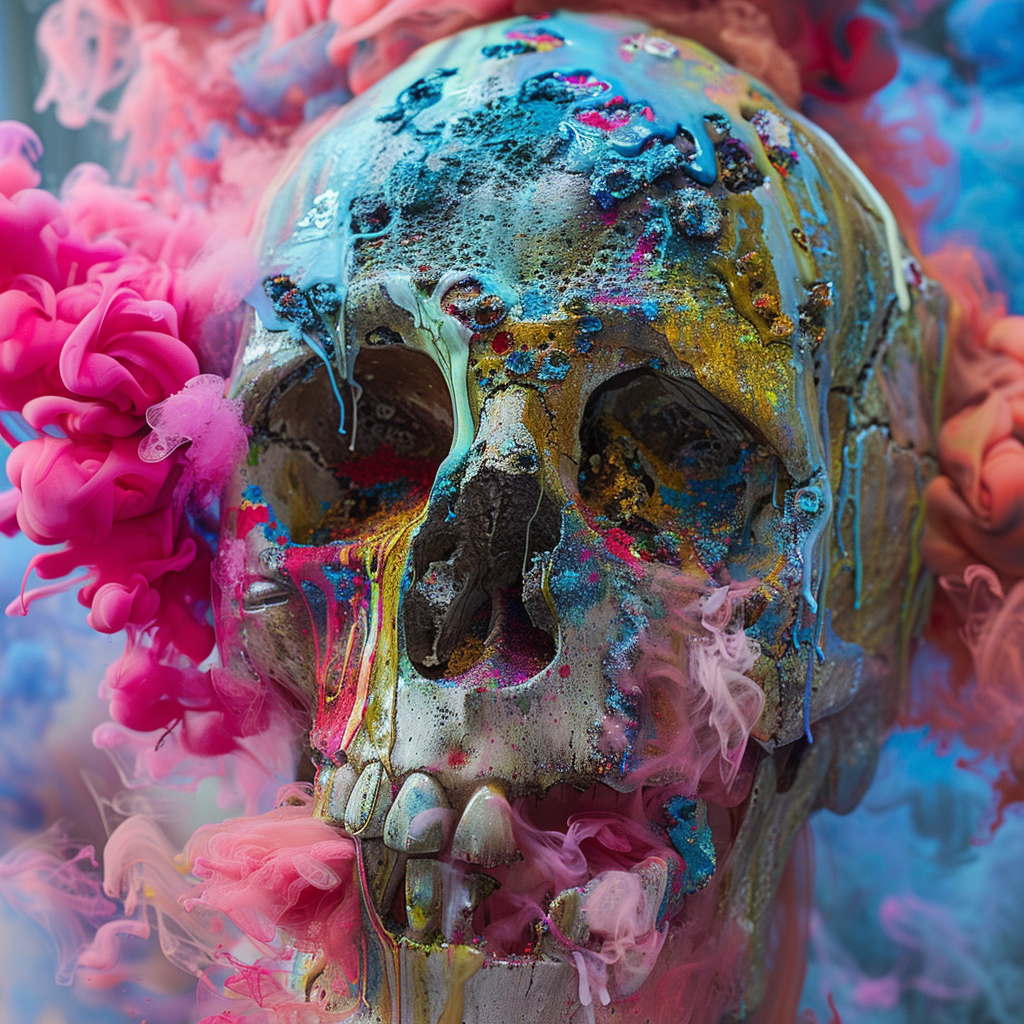 AI Colorful Skulls