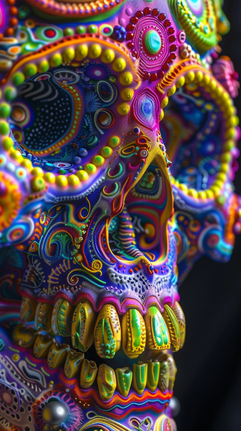 AI Colorful Skulls