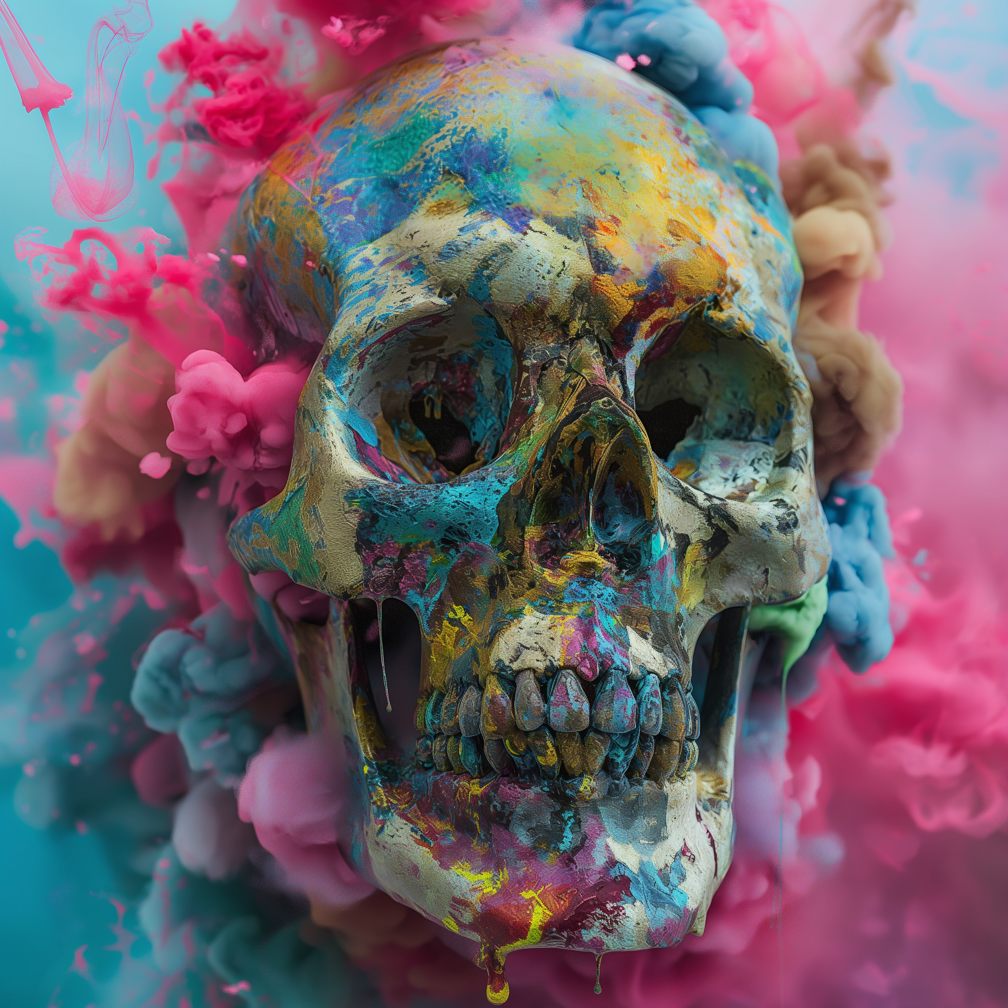 AI Colorful Skulls