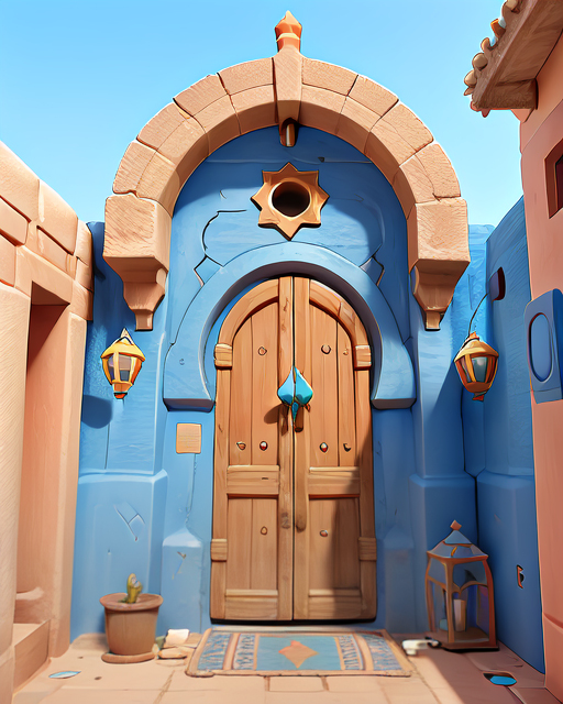 AI Moroccan Door