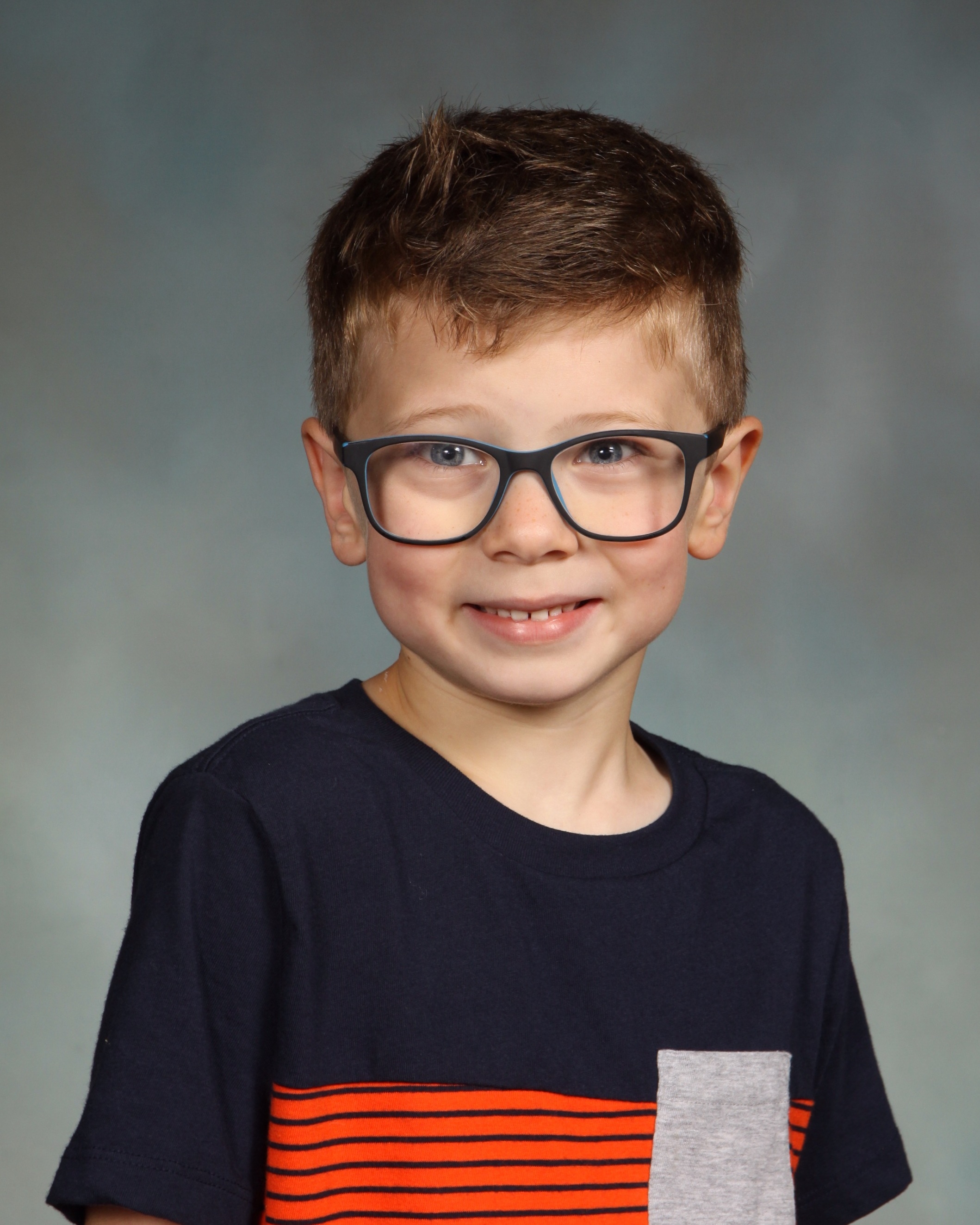 A school portrait of a young boy