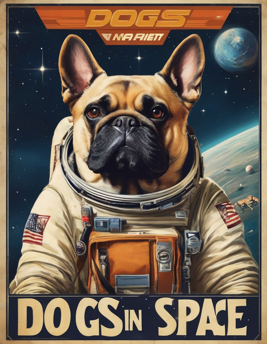 AI: dogs in space, USA, hero:2, epic, recruitment poster