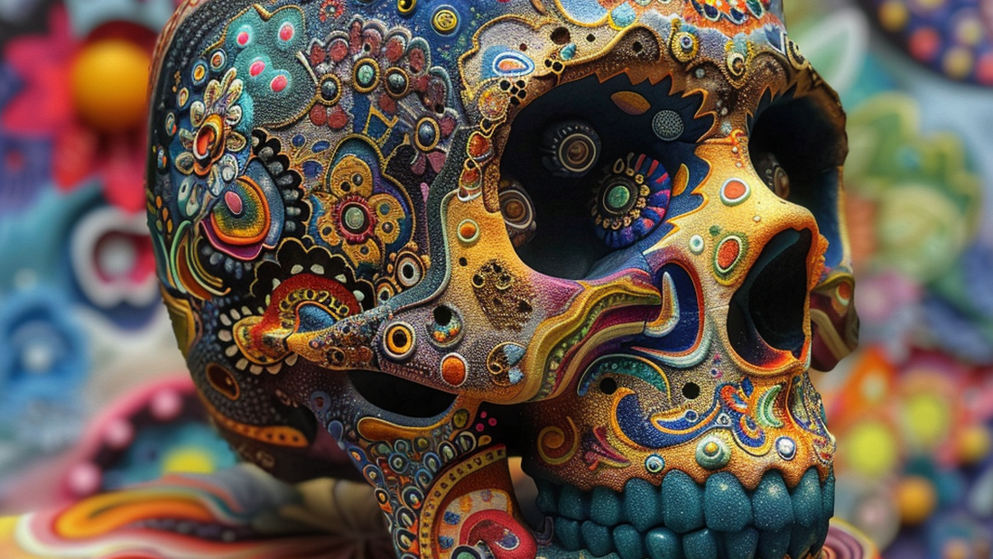 AI Colorful Skulls