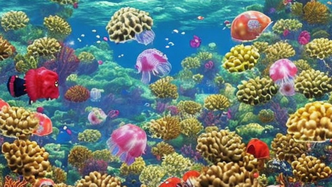 AI: jellyfish, underwater, photorealistic