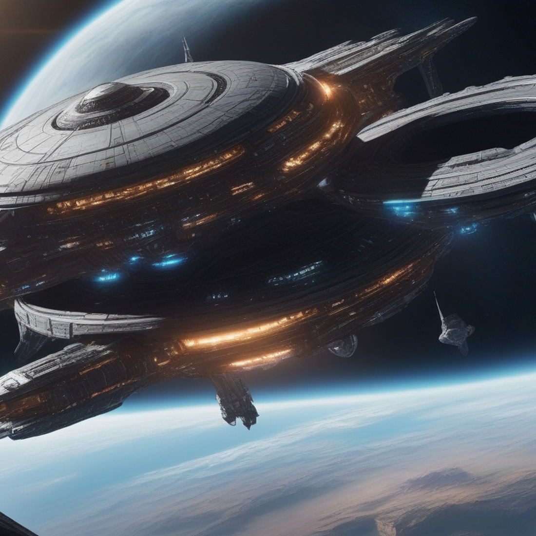 AI generated "Realistic Spaceship"