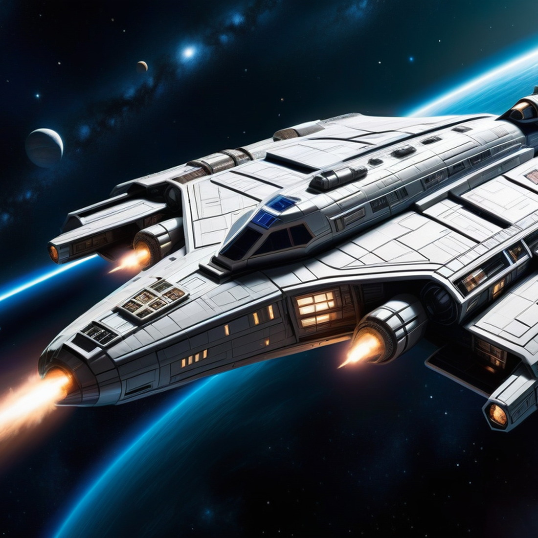 AI generated "Realistic Spaceship"
