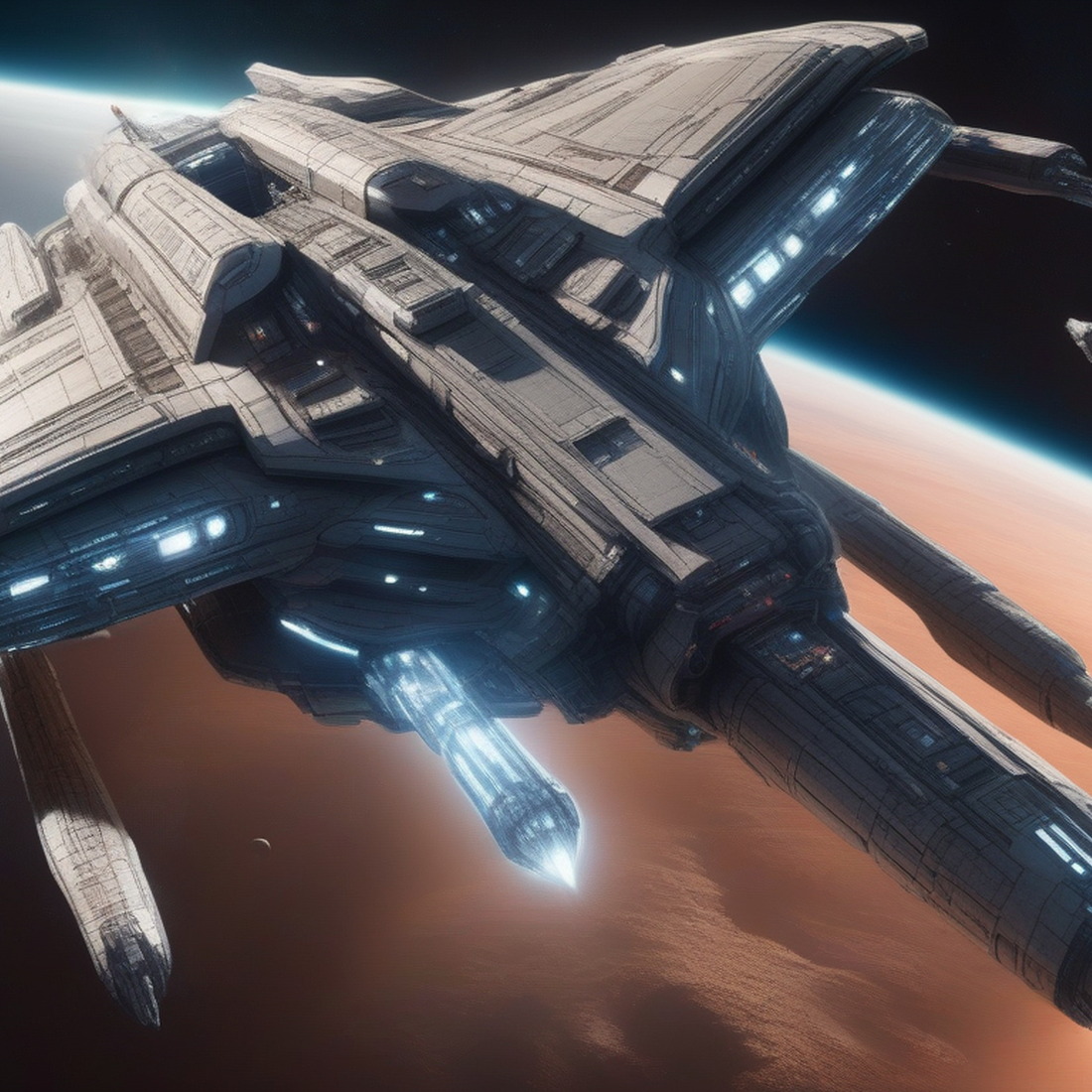 AI generated "Realistic Spaceship"