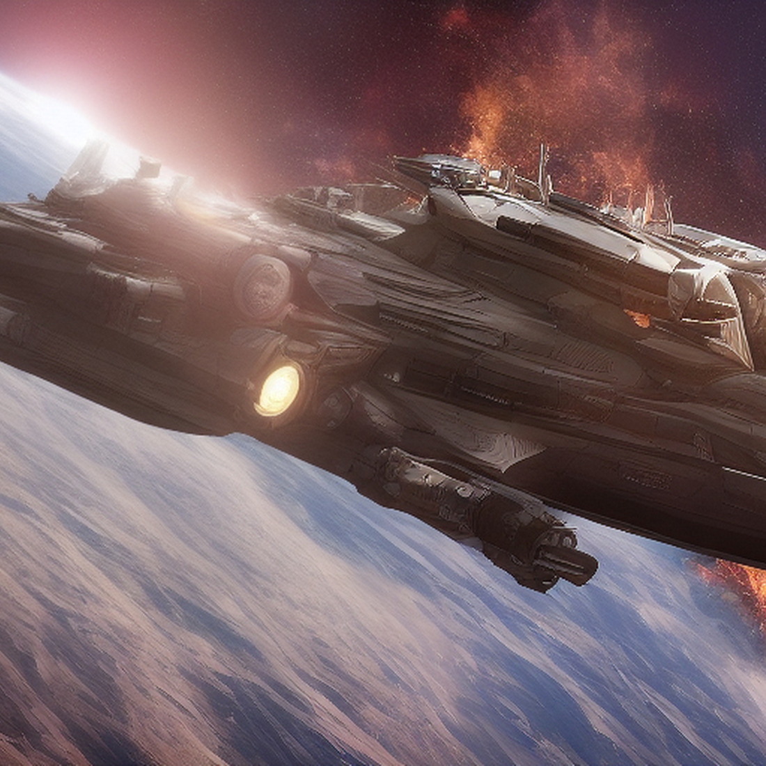AI generated "Realistic Spaceship"