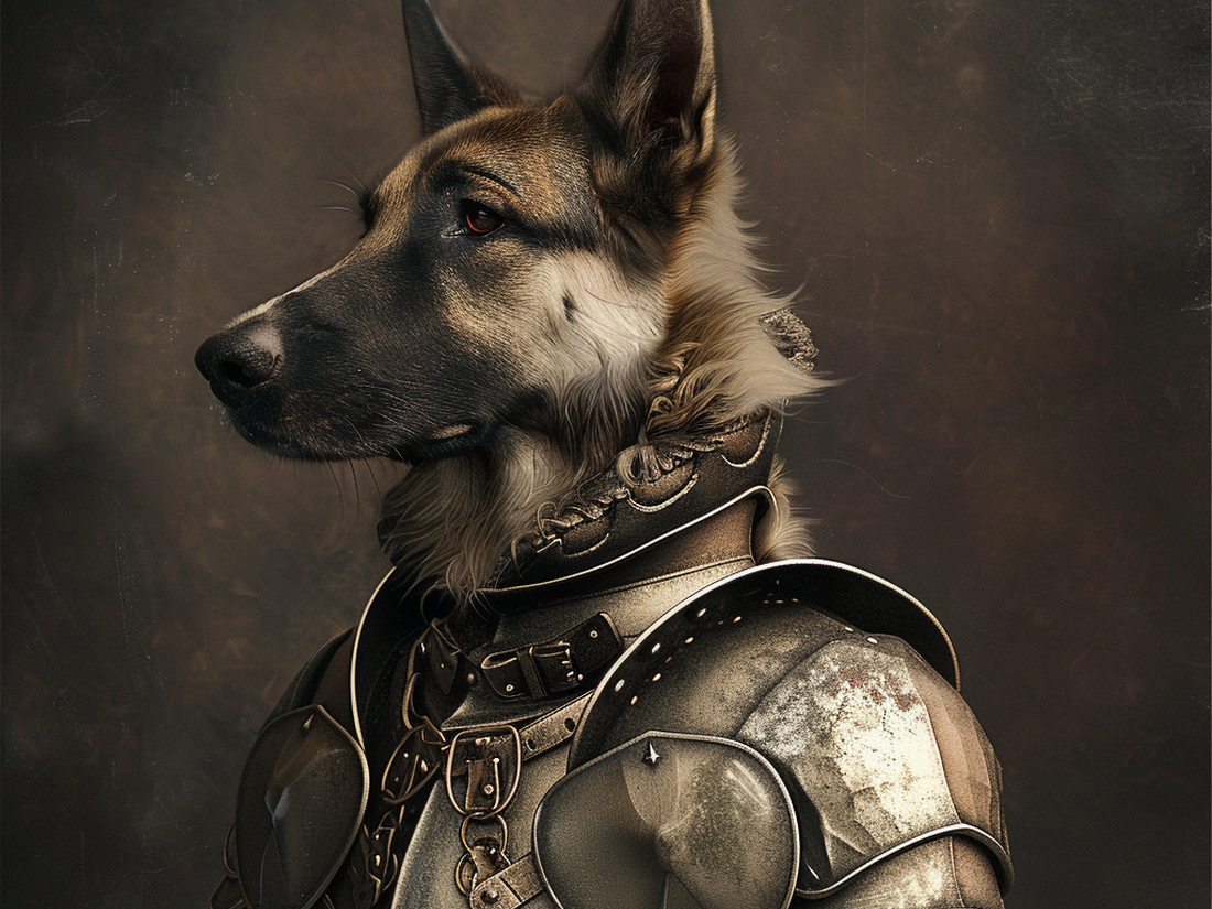 AI Dog in armor