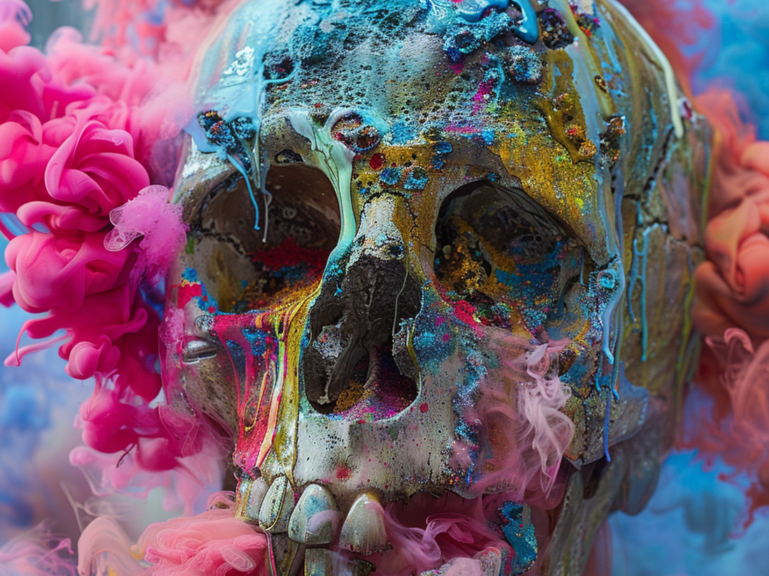 AI Colorful Skulls