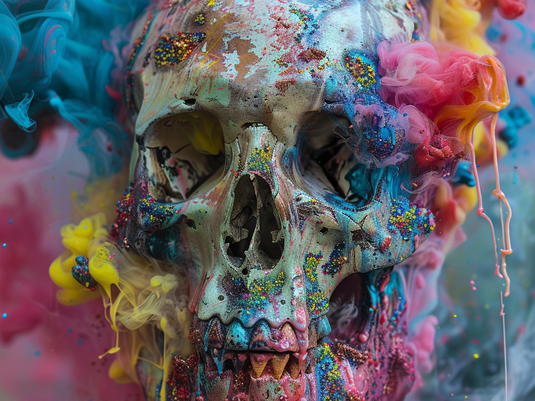 AI Colorful Skulls
