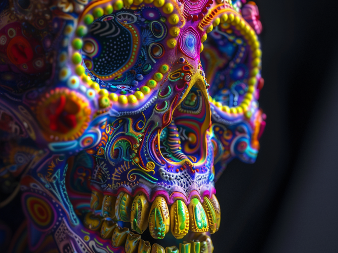 AI Colorful Skulls