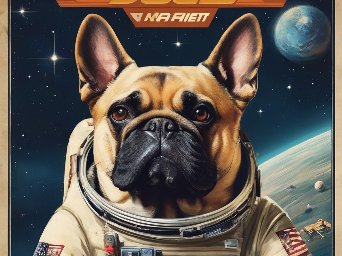 AI: dogs in space, USA, hero:2, epic, recruitment poster