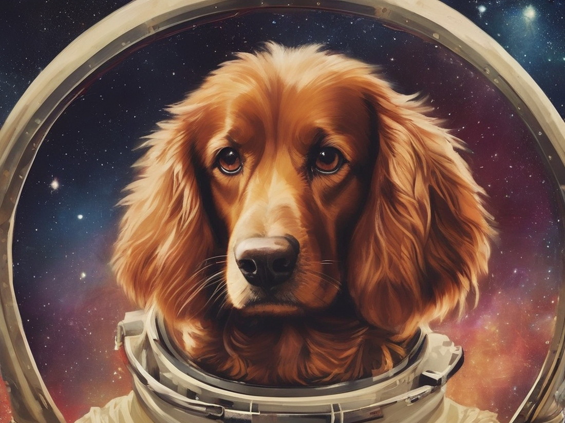 AI: dogs in space, USA, hero:2, epic, recruitment poster